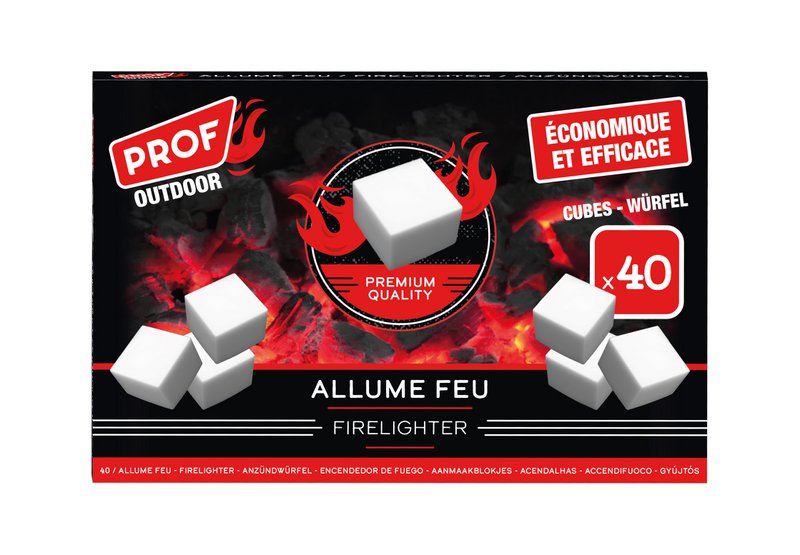 ALLUME FEU CUBES BLANC X 40- PROF  