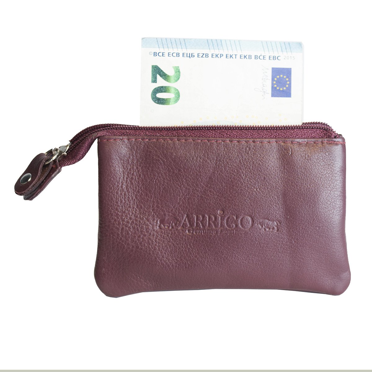 Portachiavi In 11 Colori - Portachiavi In Pelle - Con 2 Tasche Con Cerniera