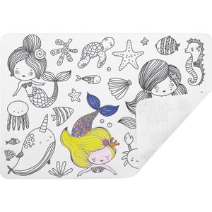 Silicone: Coloring table set - Mermaid theme