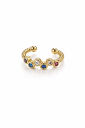 Chromia - Ear Cuff con zirconi colorati