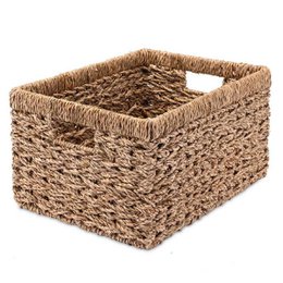 Counter, braided out of seagras - ideal as a shelf for storage