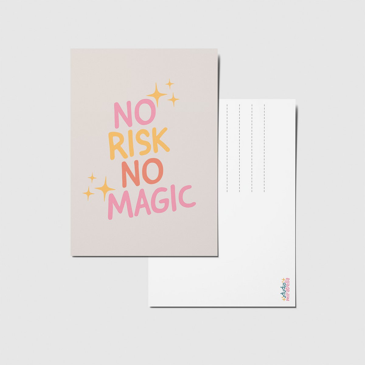 No risk no magic - A6 Postkarte