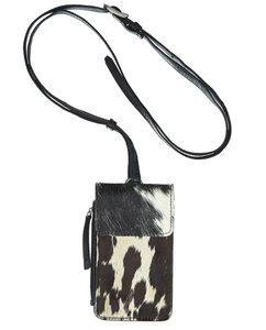 Phone Pouch Lil cell phone pocket leather fur Sherpa