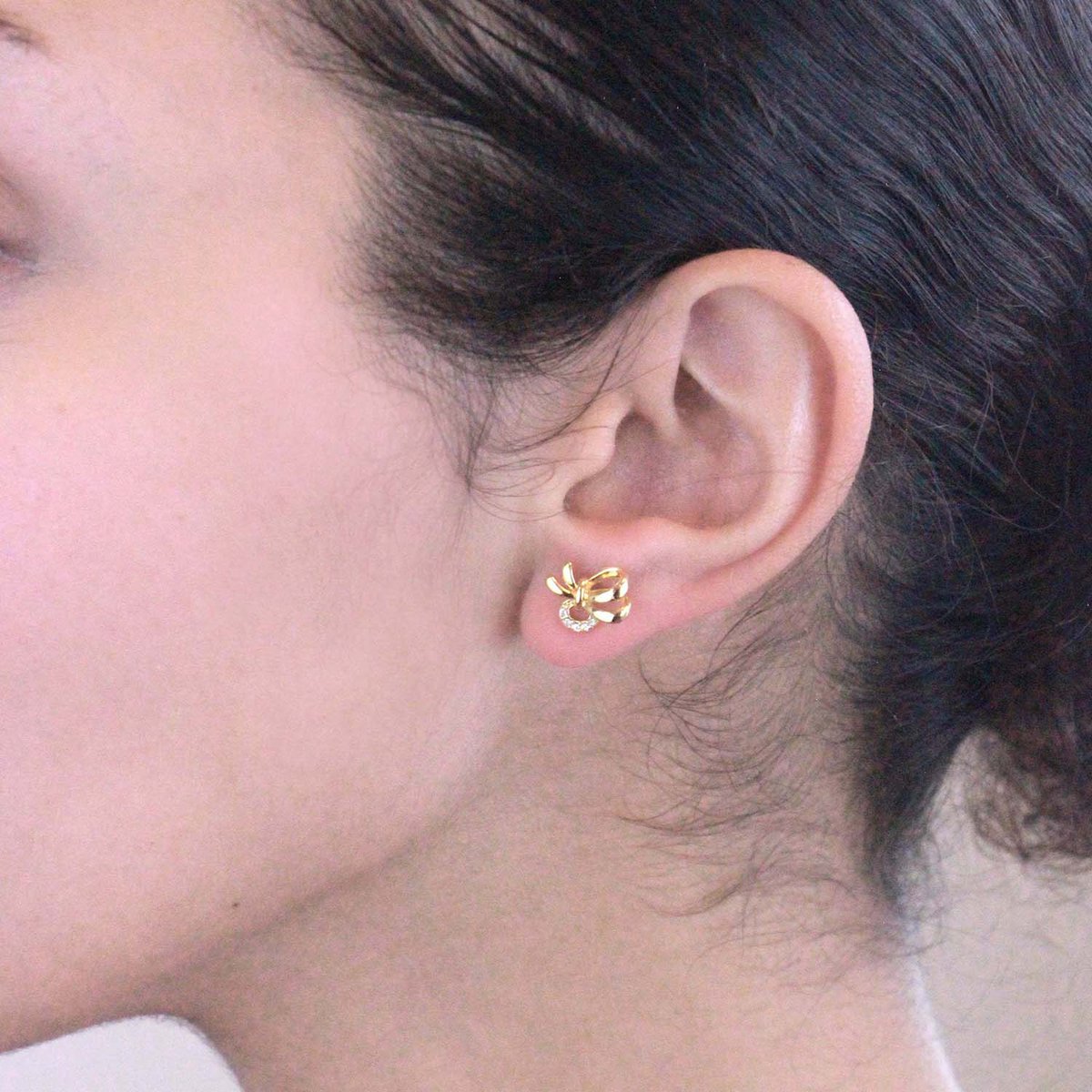 Posie Earrings - Gold and Crystal