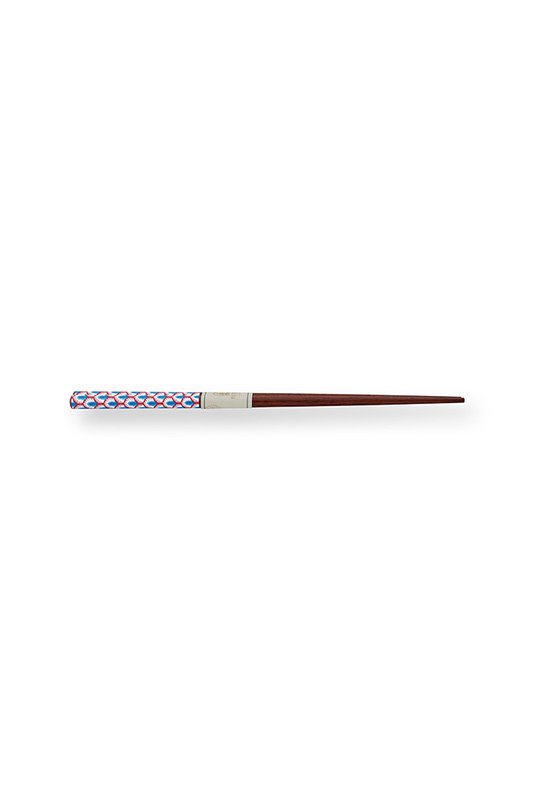 Giftset Bowls 15cm & Chopsticks Oriental Flower Festival Blue