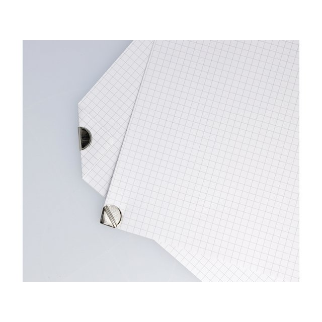 Clips de esquina Westcott de plástico plateado. caja 100 piezas