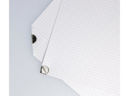 Clip per angoli Westcott in plastica argentata. scatola da 100 pezzi