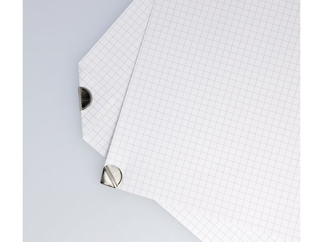 Clip per angoli Westcott in plastica argentata. scatola da 100 pezzi