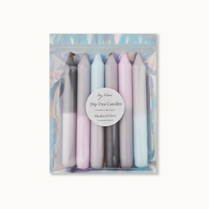 Dip Dye Candle Set: Shades of Grey
