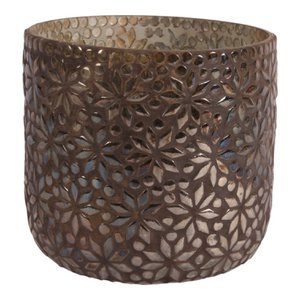 Teelichtblumenmosaikglas 17 cm