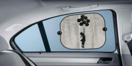 Banksy Car Side Curtain (44x35cm) - Floating Girl