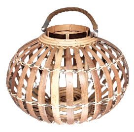 Lantern bamboo bulb with trade no glass