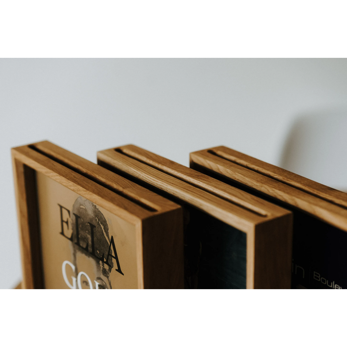 Oak Vinyl Album -Rahmen für Display, vielseitiges Musikdekor und Geschenk für Vinyl -Fans