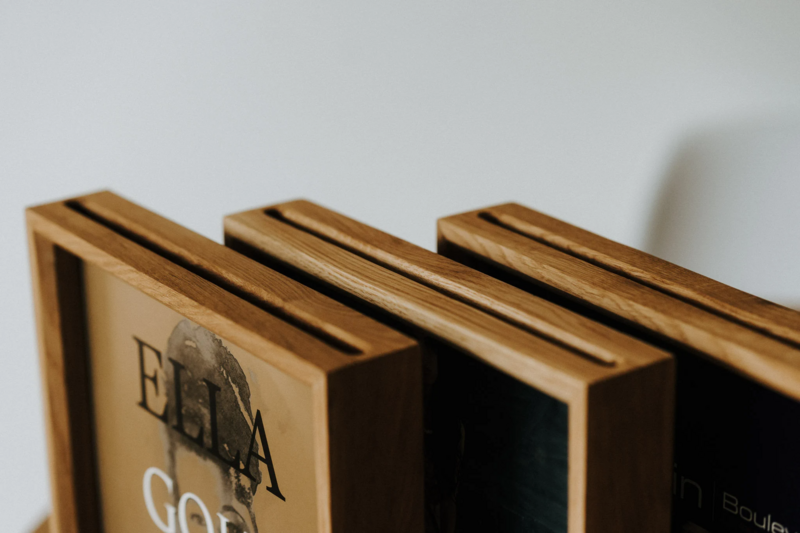 Oak Vinyl Album -Rahmen für Display, vielseitiges Musikdekor und Geschenk für Vinyl -Fans