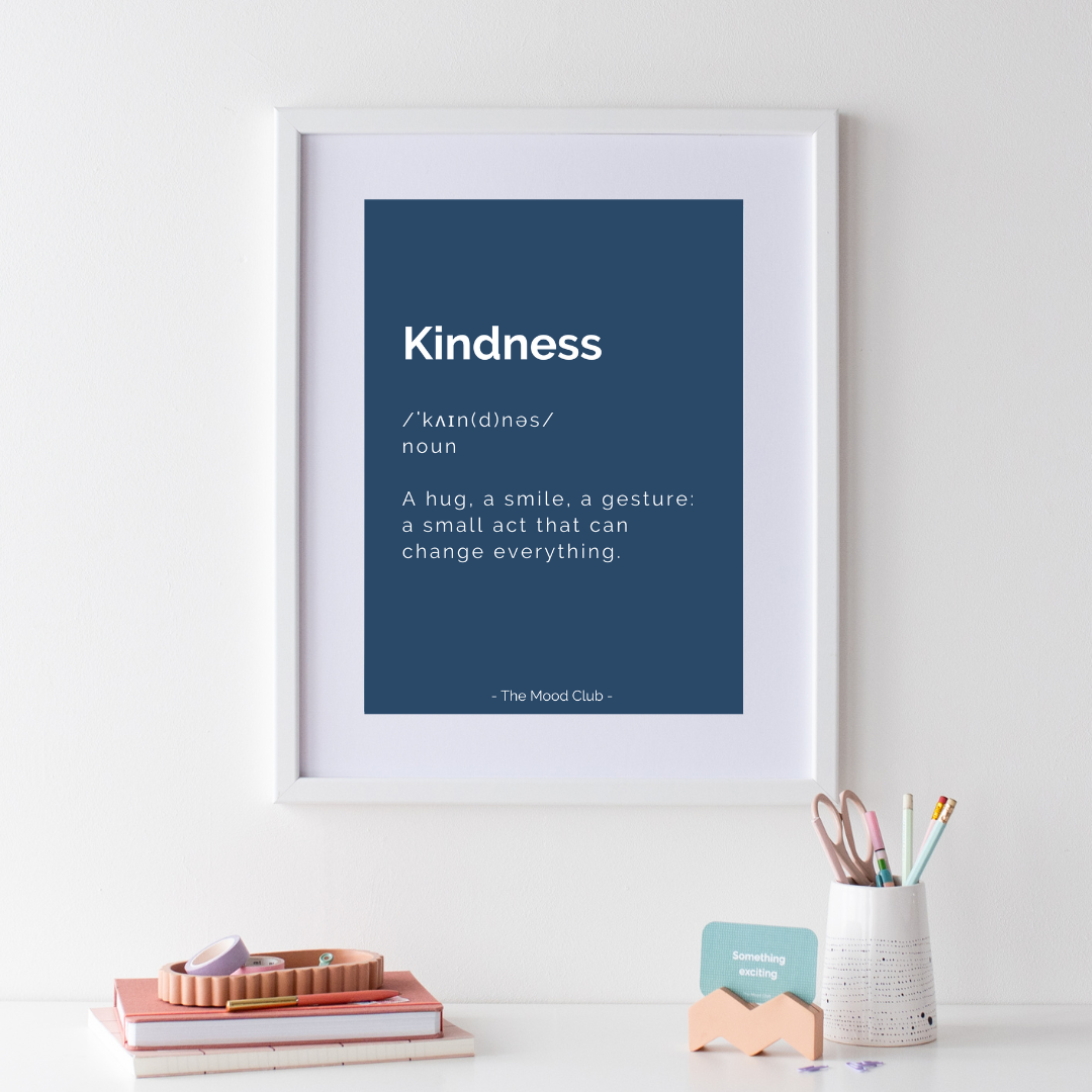 Freundlichkeitsdefinition A3 blaues Poster