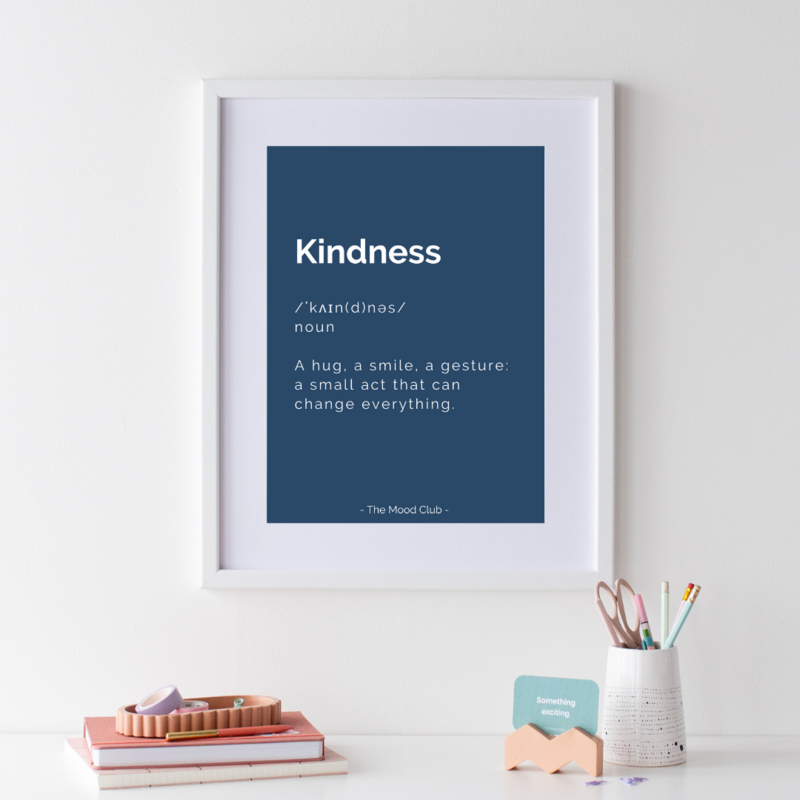 Freundlichkeitsdefinition A3 blaues Poster
