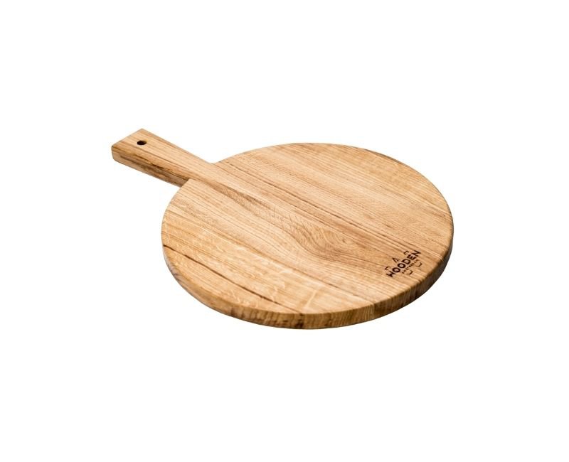 Round Wooden Pizza Serving Board