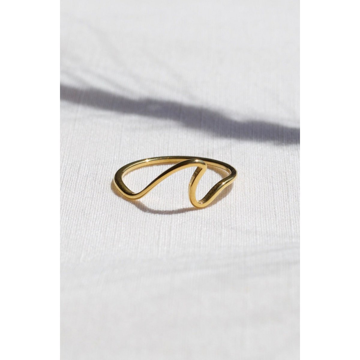Mykonos - Dainty Ocean Waved Line Stacking Ring