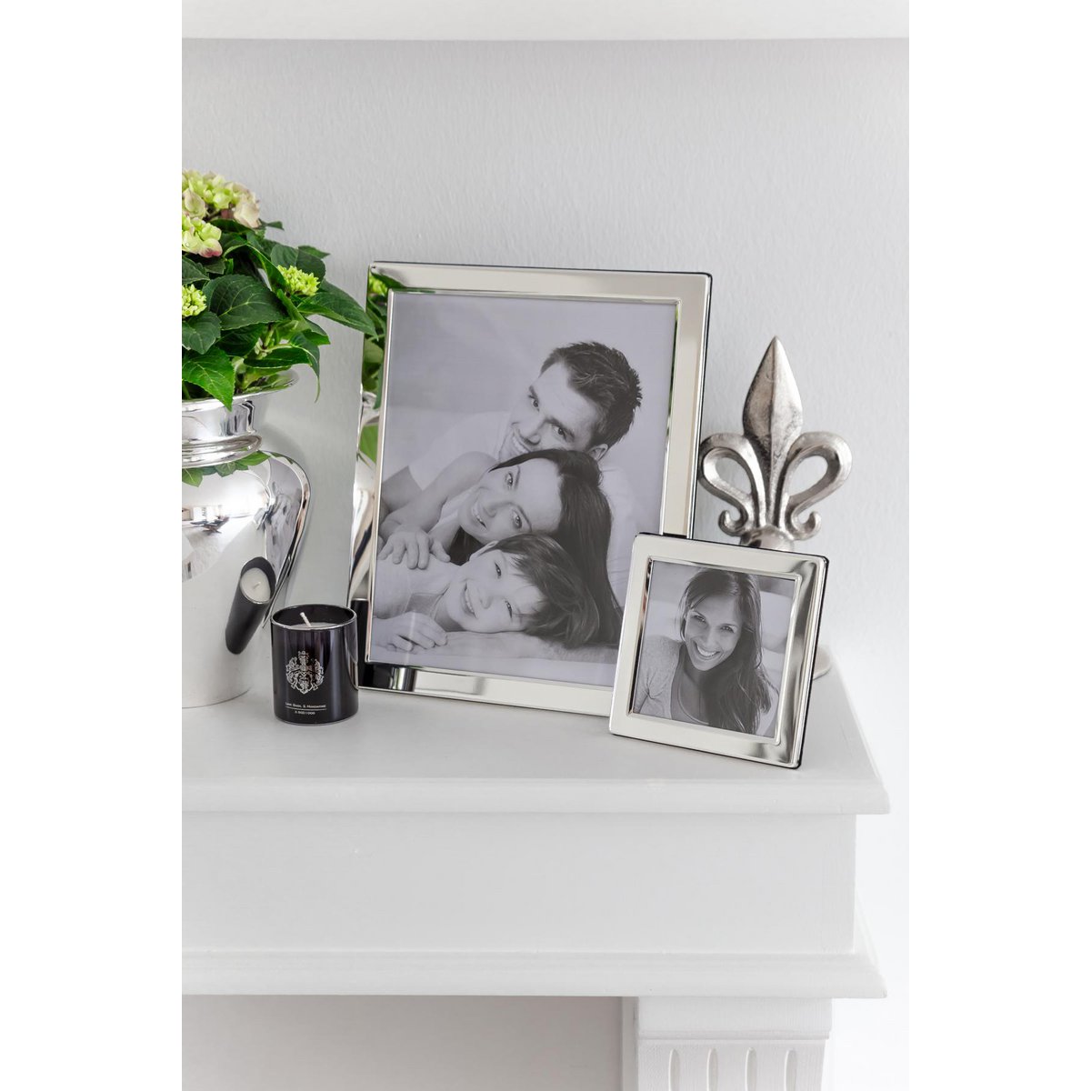 EDZARD photo frame Salerno for photo 10 x 10 cm, noble silver-plated, tarnish-resistant
