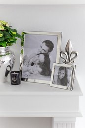 EDZARD photo frame Salerno for photo 10 x 10 cm, noble silver-plated, tarnish-resistant
