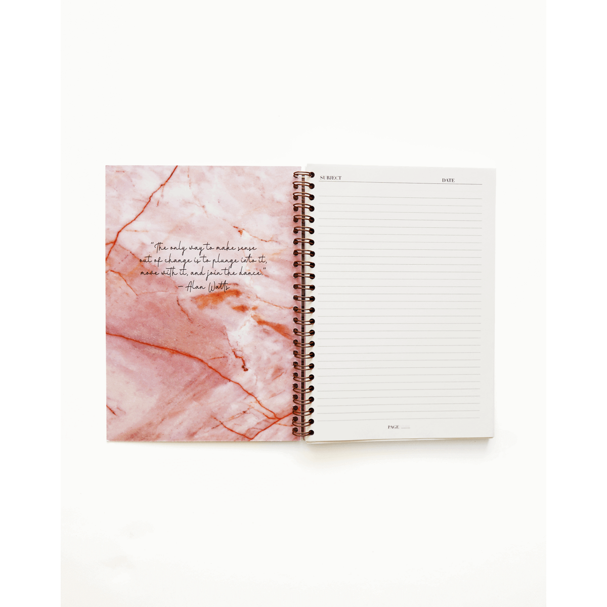 A5 Spiral Notebook in Luxurious Rose Quartz
