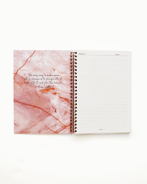 Quaderno a spirale A5 in lussuoso quarzo rosa