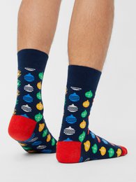 Bio-Socken Geschenkset Weihnachten - 2-Pack Socken mit weihnachtlichem Muster, Xmas