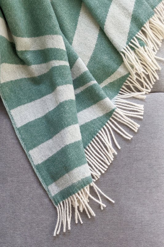 Wolldecke / Kuscheldecke bold greenstone