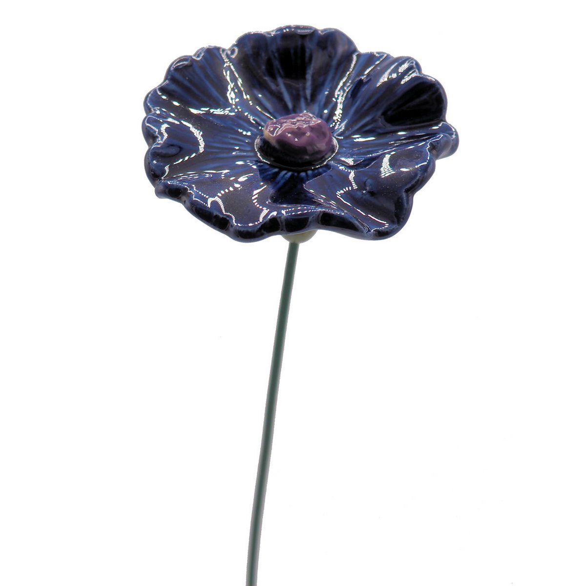Cornflower flower ceramic blue 5 cm