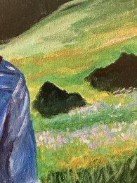 Kvinde i bjergene – Bergbloei | A4 kunst plakat