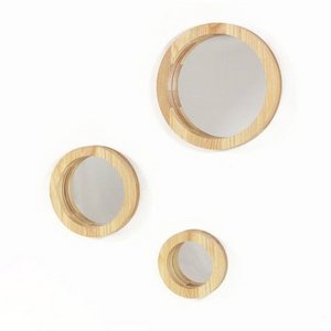 Mirror set, Wooden wall mirror set 3 pieces