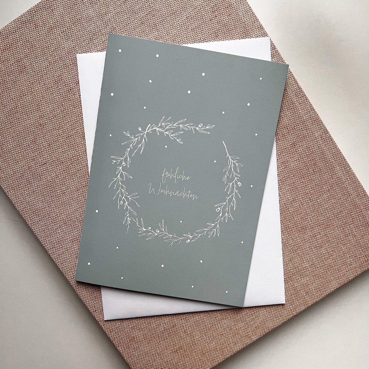 Christmas card Merry Christmas with envelope