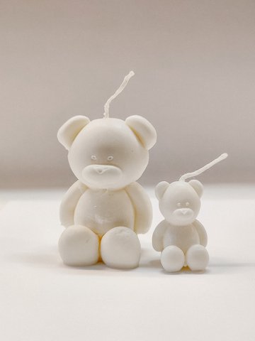 Tiny Ted & Ted set teddybeer kaarsen | koolzaadwas