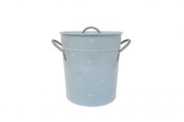 Blue Compost Bin With White Dots 21x19 cm Isabelle Rose