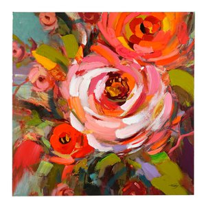 Bild Flowers, handgemalt, Acryl auf Leinwand, 100x100 cm