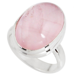 Anello Forza dell'Amore in Quarzo Rosa e Argento 925