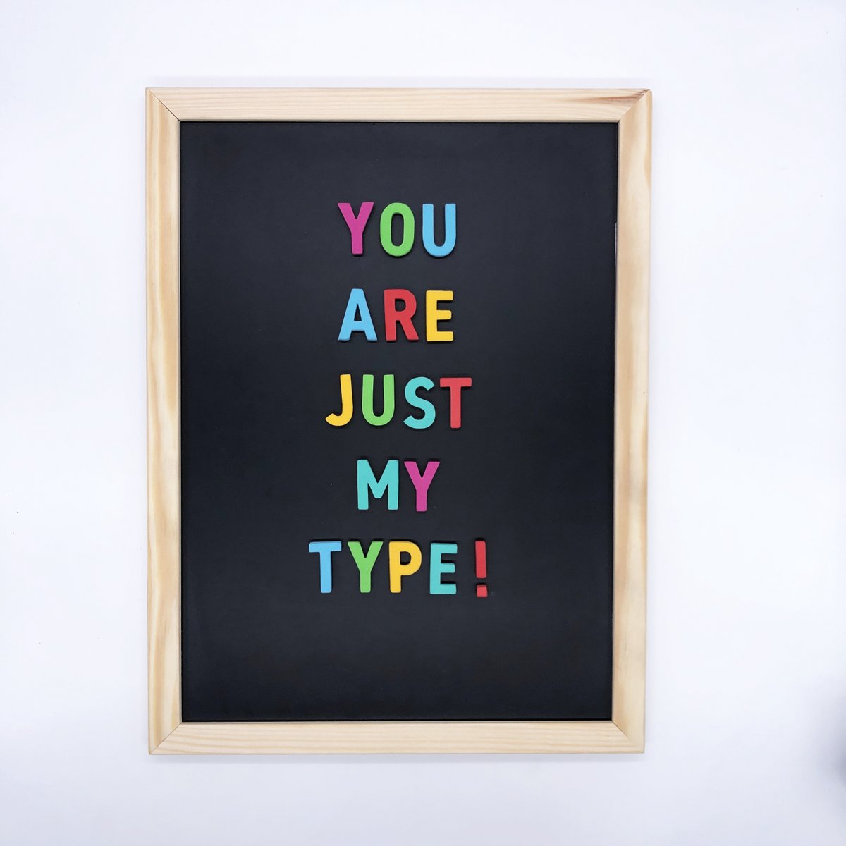 Modern magnetic letters - 6 color mix