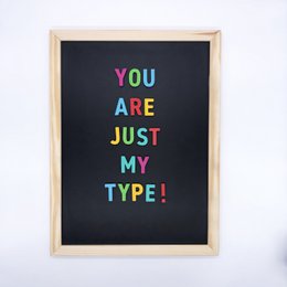 Modern magnetic letters - 6 color mix