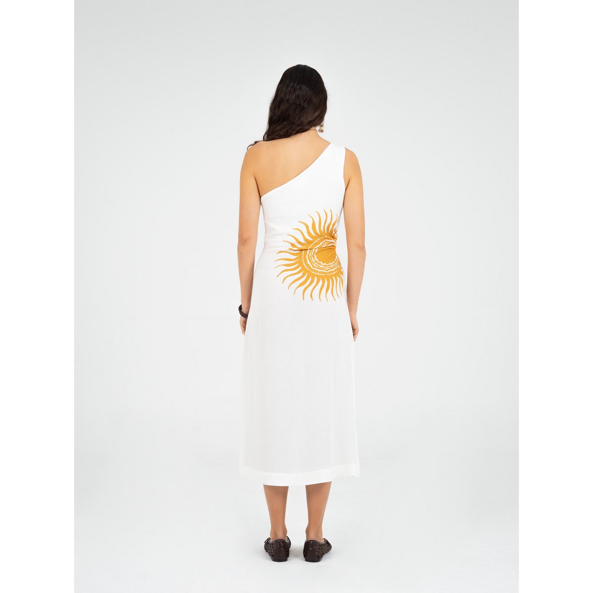 Clara Sun-Printed One-Shoulder Dress