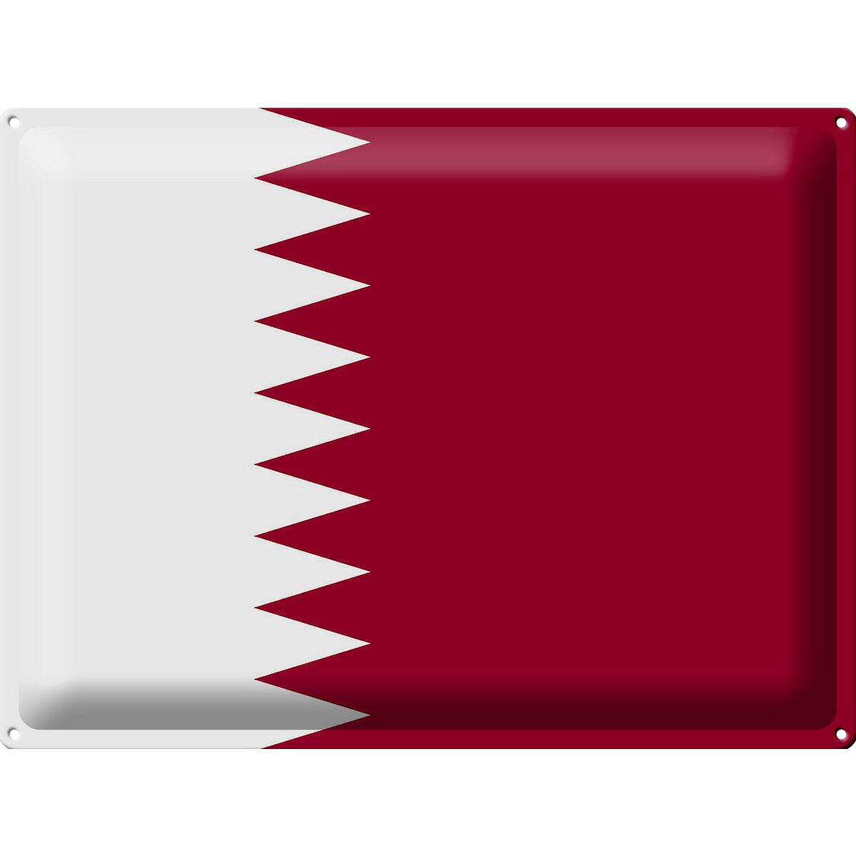 Tin Sign Flag of Qatar 40x30cm Flag of Qatar
