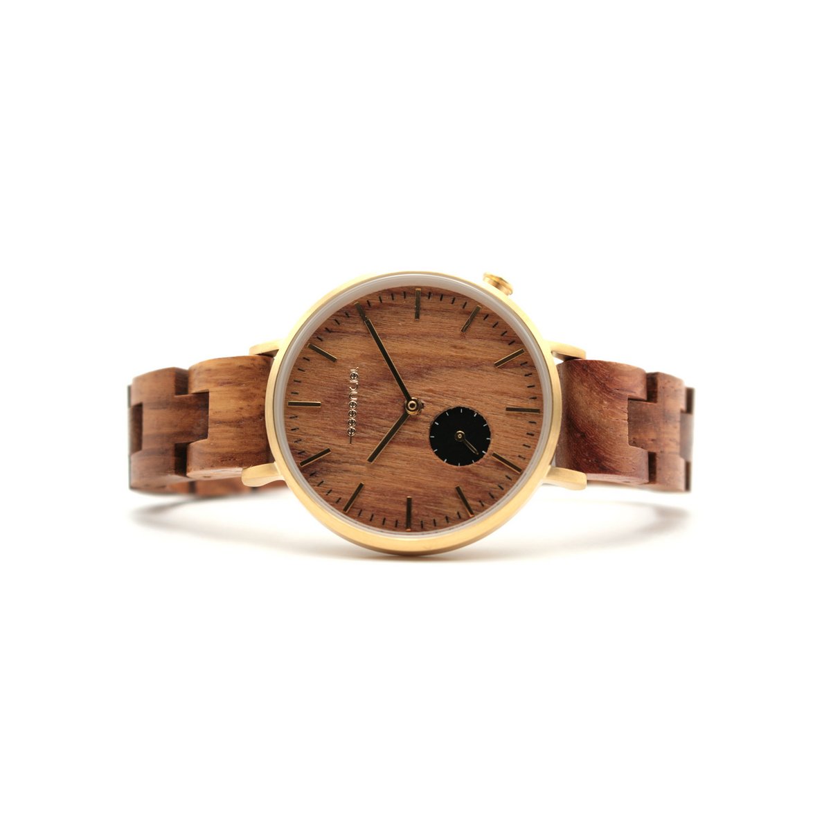 Damski zegarek z metalu i drewna - 36mm