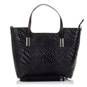 Florence Artegiani. Filippa Woman tote bag. Genuine Leather Suede Engraving Interlacing