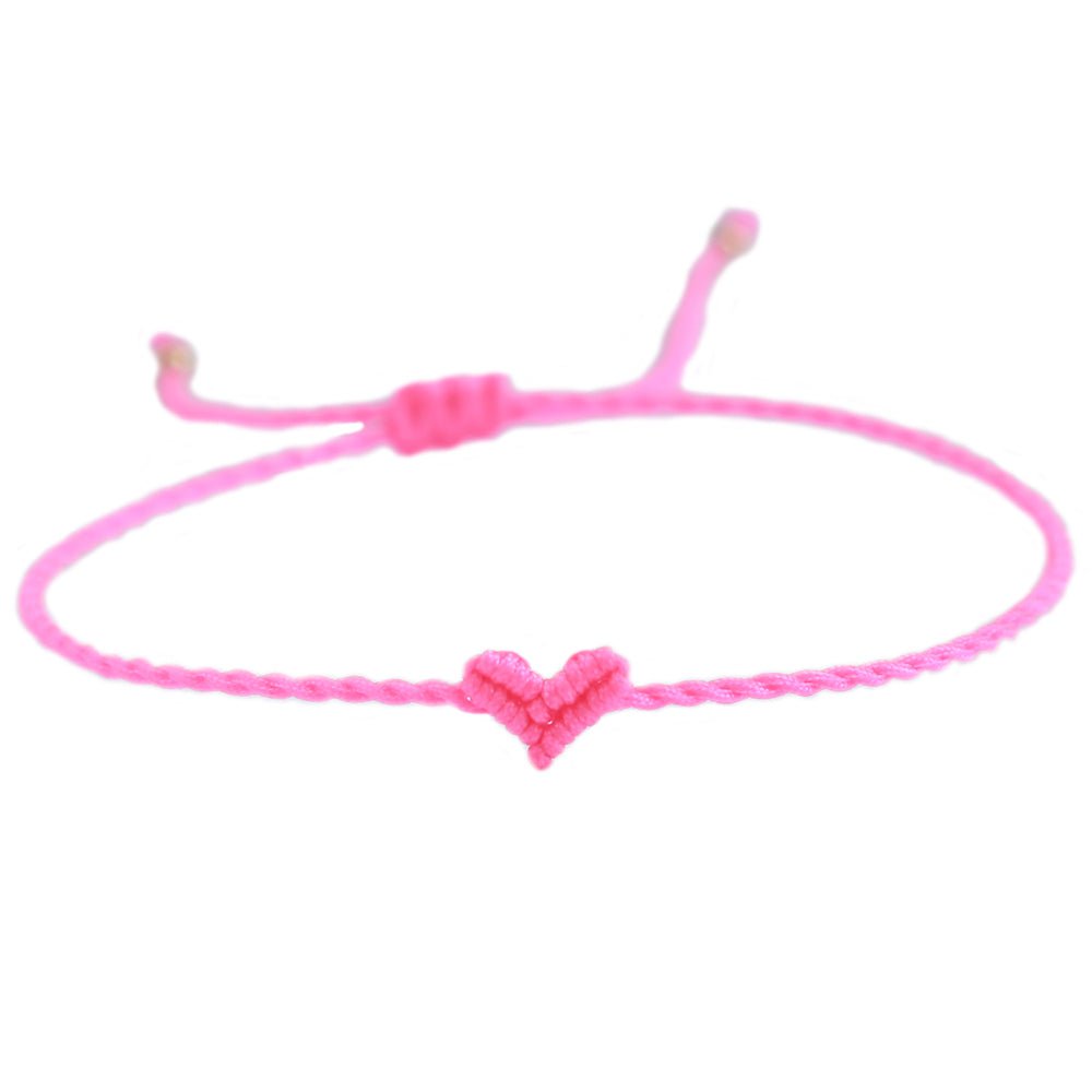 Bracelet de cheville love Ibiza coeur rose