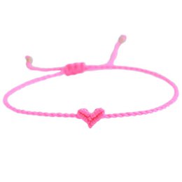 Anklet love Ibiza heart pink