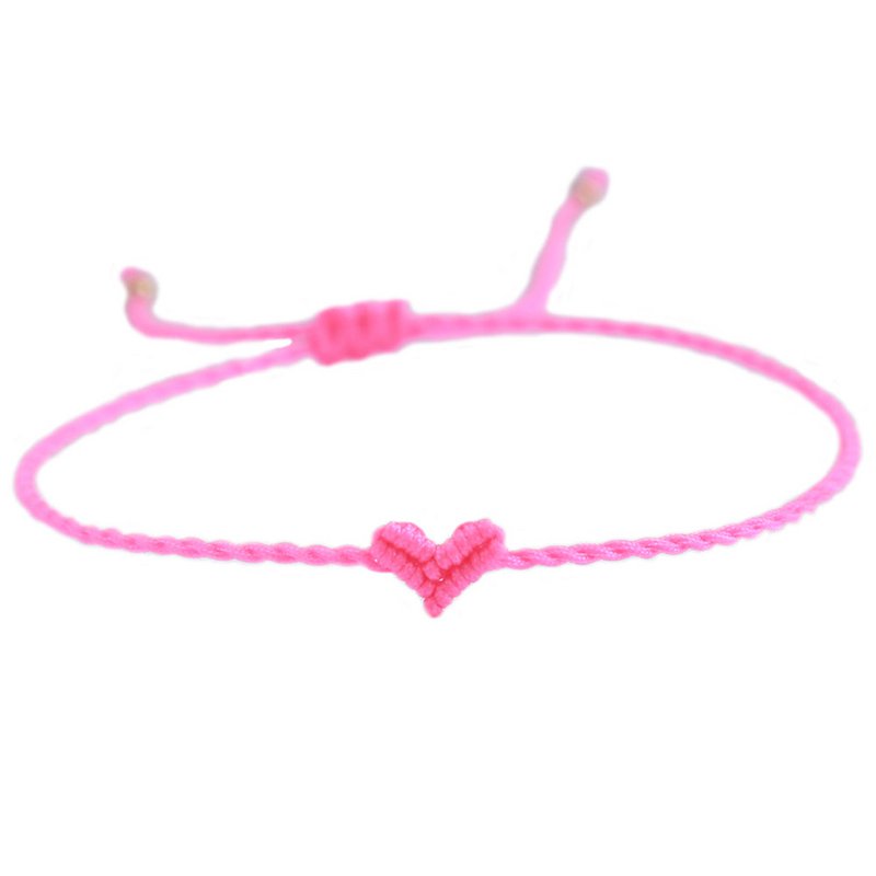Bracelet de cheville love Ibiza coeur rose