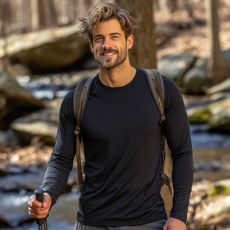 Men's Merino 160 Long Sleeve Crew Black