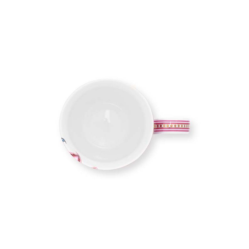Set/2 Mugs Large Flower Festival Dark Pink 350ml