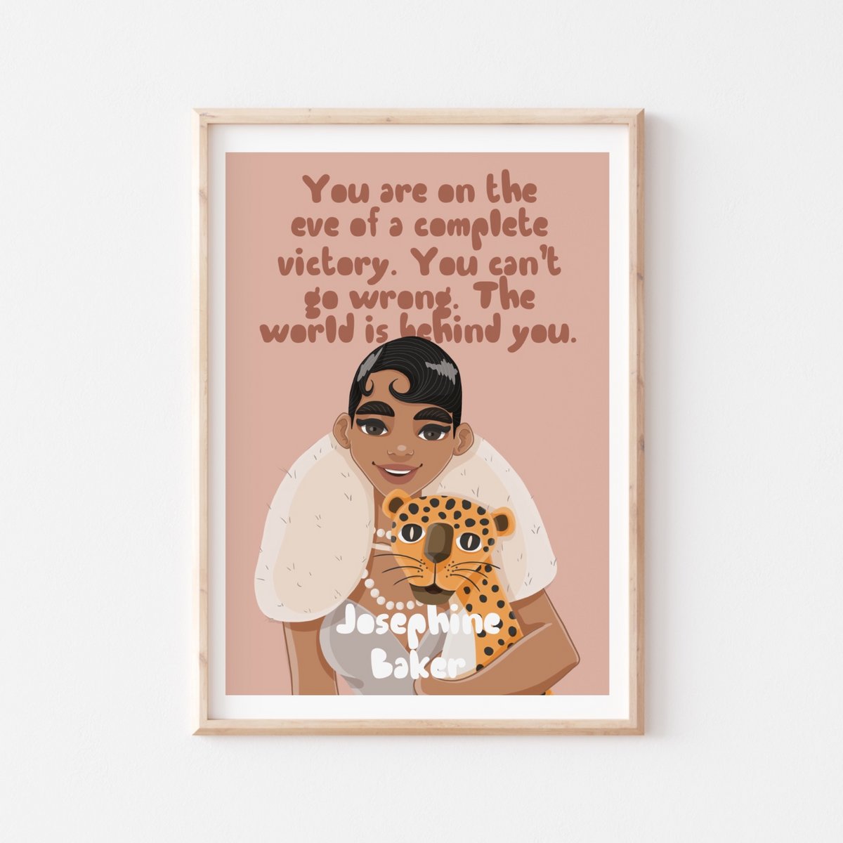 Josephine Baker - Art mural pour chambre d'enfants (A4)