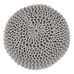 Pouf Ø 55 H 37 H 37 Strickhocker Sitzpouf Bodenkissen nachhaltig