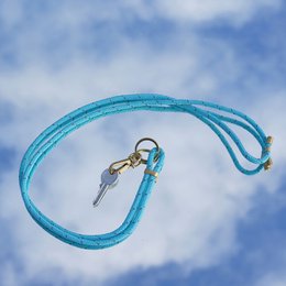LANYARD SLEUTELHOUDER (TURKOOIS REFLECT)